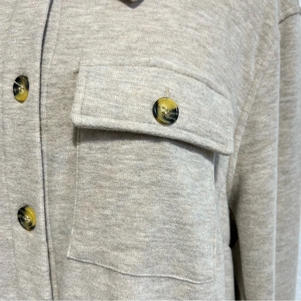 BAGATELLE Cropped Shacket Womens Brushed Sand, Size- X-Large - Picture 9 of 11